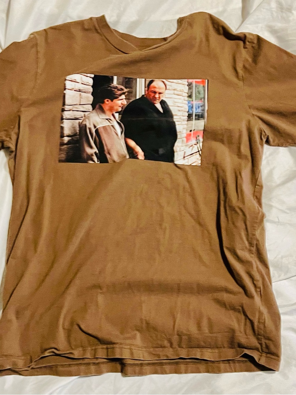 Soprano HBO TV Show Brown Graphic Short Sleeve Tee X Shoe Palace Mens L